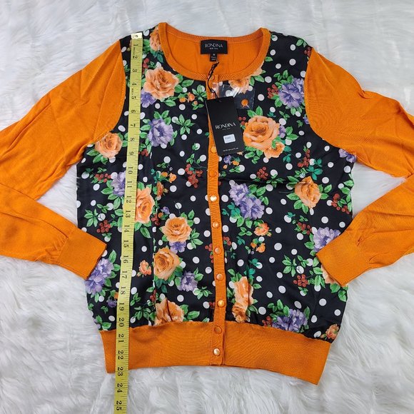 Rondina Etcetera Scoop Neck Cardigan Sweater M - Picture 2 of 8